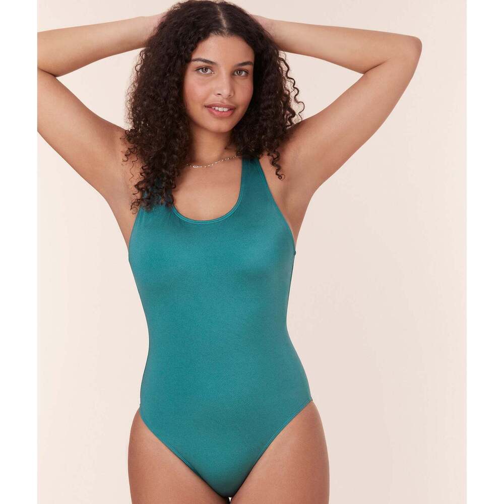Andie The Tulum One Piece - Satin - Ceramic - Long Torso Size S